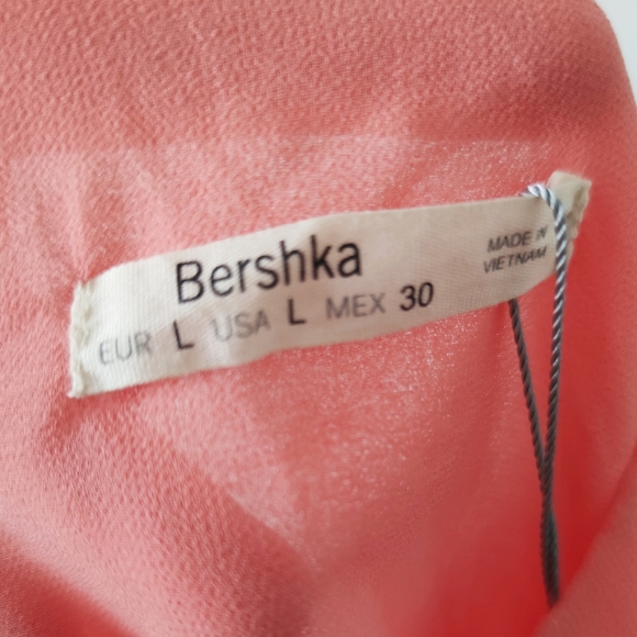 BERSHKA Flowy Spaghetti Strap Coral Blouse - Picture 6 of 6